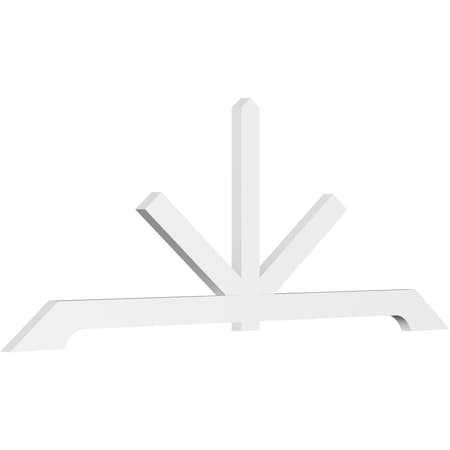 Ekena Millwork Vanguard Architectural Grade PVC Gable Bracket, 96"W x 36"H x 2"D x 4"F, 9/12 Pitch GBP096X36X0204VAN00